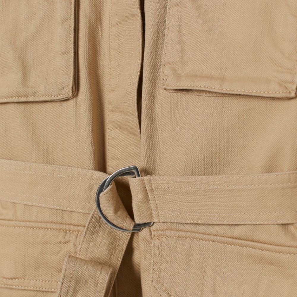DIVIDED BY H&M WOMENS BELTED SHIRT JACKET IN BEIGE - Picture 9 of 10